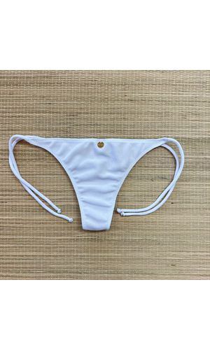 Tanga de Amarrar Branco Textura - DELLYUS