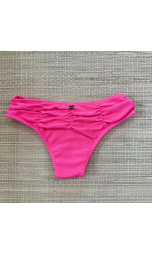 Hot Pants Drapeada Pink Textura - DELLYUS