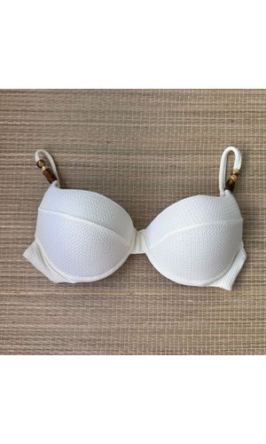 Top Meia Taça com alça com detalhes Off - DELLYUS