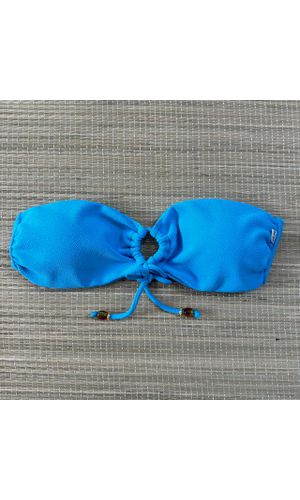 Top Tomara que Caia Azul Turquesa Textura - DELLYUS