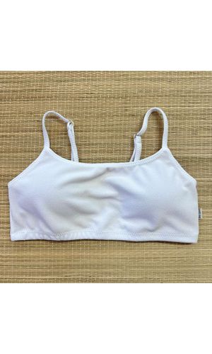 Top Reto Branco Textura - DELLYUS