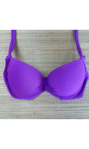 Top Meia Taça Reforçado Fúcsia Textura - DELLYUS