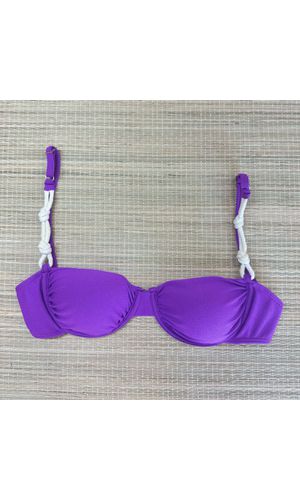 Top Meia Taça Verona Fúcsia Textura - DELLYUS