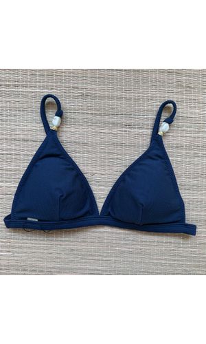 Top Cós Fixo detalhes Navy - DELLYUS