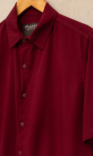 Camisa Visco Confort Vinho - MAHS