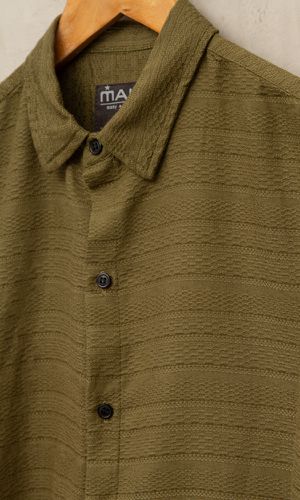 Camisa Textura Verde Oliva - Nalor - MAHS