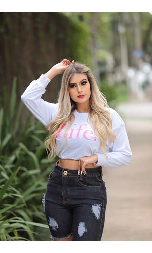 CROPPED REVEZA ELÁSTICO COM MANGA 