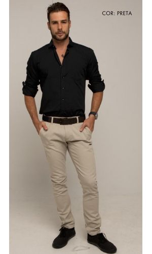 Camisa oxiforfine PRETA