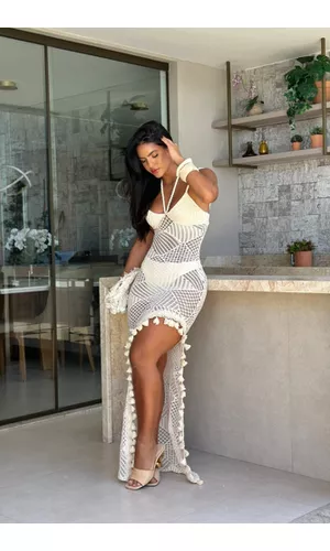 Vestido Iara Renda Off - Poliana Finzetto