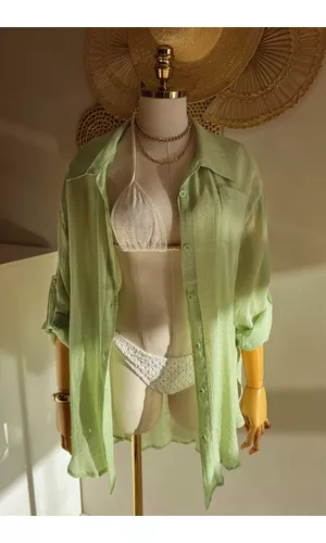 Saída de Praia Camisa Básica Verde Menta - Poliana Finzetto