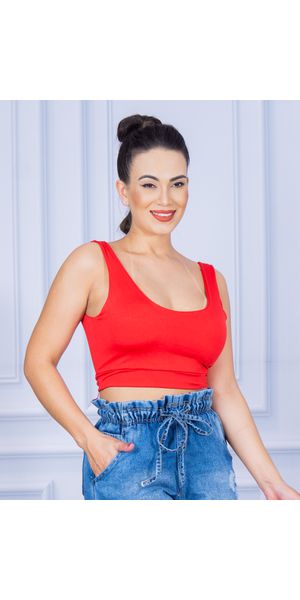 Cropped Suplex Regata Vermelho - Moda LLevo | Moda Fitness