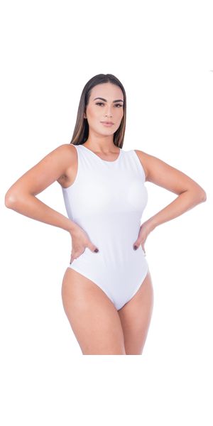 Body Feminino Regata Branco - Moda LLevo | Moda Fitness
