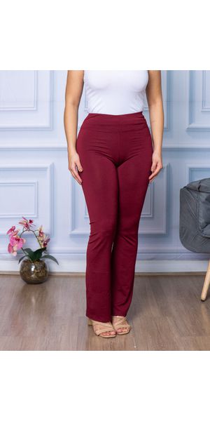 Calça Flare Feminina Boca De Sino Bailarina Cintura Alta Bordo - Moda LLevo | Moda Fitness