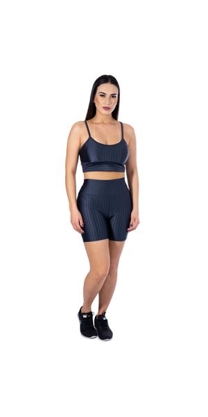 Conjunto Shorts 3D + Top Alça Chumbo - Moda LLevo | Moda Fitness