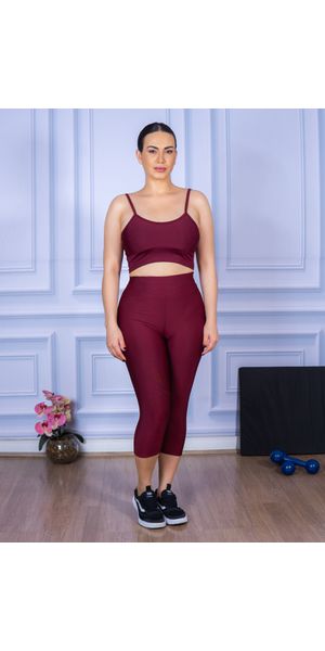 Conjunto Corsário e Top Alça Bordo - Moda LLevo | Moda Fitness