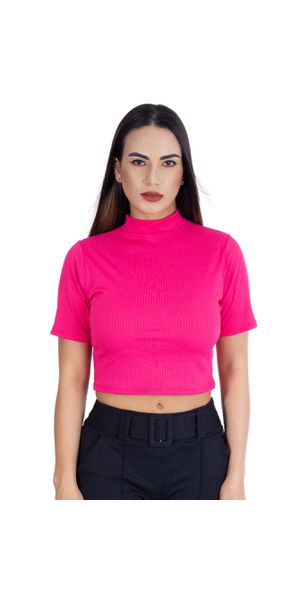 Cropped Gola Canelado Pink - Moda LLevo | Moda Fitness