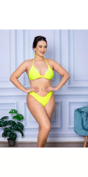 Biquíni Asa Delta Verde Limão - Moda LLevo | Moda Fitness