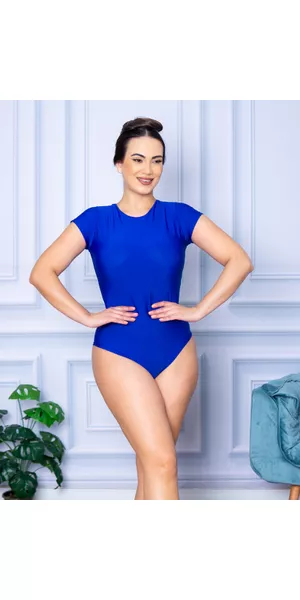 Body Feminino Manga Curta Azul Royal - Moda LLevo | Moda Fitness