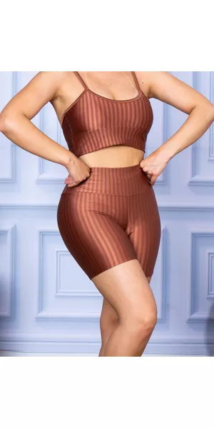 Short Feminino de Academia Cirrê Bronze - Moda LLevo | Moda Fitness