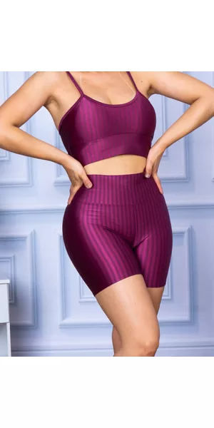Short Feminino de Academia Cirrê Marsala - Moda LLevo | Moda Fitness