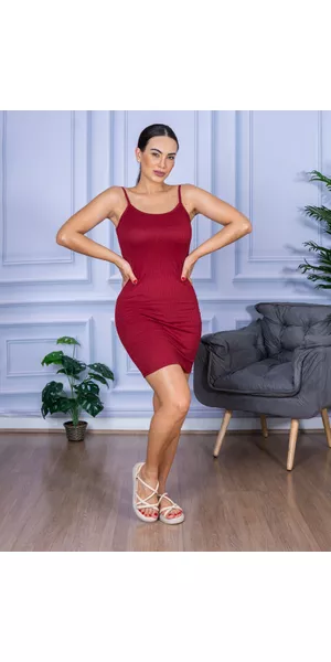 Vestido Alcinha Bordô - Moda LLevo | Moda Fitness