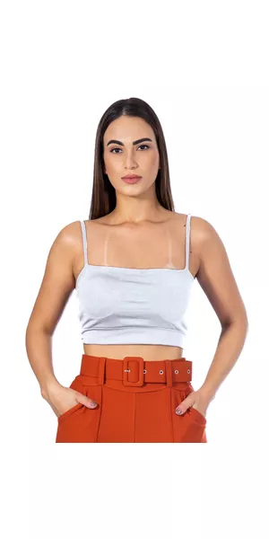 Cropped Suplex com Alça Branco - Moda LLevo | Moda Fitness