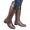 Bota Feminina em Couro Hipismo Montaria Cano Longo Marrom