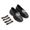 Mocassim Feminino em Couro Preto Com 3 Fivelas Copia