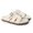 Papete Feminina Elisa Fivela Detalhe em H Sola Baixa Off White