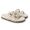 Papete Feminina Beatriz Sola Baixa Duas Tiras Off White