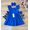 Vestido gola quadra -azul royal