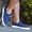 Sapatênis Slip On Couro Azul Nobuck Forro de Couro Berlutini