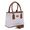 Bolsa Luxo Feminina Baú Alça de Mão e Transversal Estampada Branca - Gouveia Costa 
