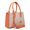 Bolsa Luxo Feminina Palha Baú Alça de Mão e Transversal Laranja - Gouveia Costa