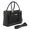 Bolsa Luxo Feminina Preta Baú Alça de Mão e Transversal - Gouveia Costa 
