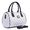 Bolsa Feminina Baú Alça de Mão e Transversal Estampada Branca - Gouveia Costa