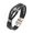 Pulseira Caveira Mp197 Couro Preto