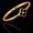 Bracelete Trevo Zamac Dourado Resina Preta