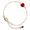 Pulseira Zircônia Circular Rubi Ouro 