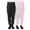 Kit 3 Calças Moletom Infantil Menina Benellys Preto Cinza Claro Rosa Claro