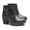 Coturno Molly Feminino Preto com Fechamento Lateral