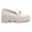 Mocassim Molly Feminino Tratorado Off White com Metal Prata