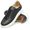 5502 Sapato Masculino Milano Trisse Castor Em Couro Preto