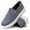 5513 Slip On Masculino Em Couro Milano Cinza