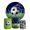 Kit Painel De Festa Futebol Bola Gol Redondo + Trio De Cilindros Em Tecido