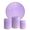 Kit Painel Festa Glitter Roxo Brilho Lilás Estrelas Redondo + Trio De Cilindros Em Tecido