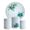 Kit Painel De Festa Jardim Floral Flores Azul Redondo + Trio De Cilindros Em Tecido
