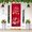 Capa De Porta Para Decoração Festa Feliz Natal Papai Noel Tecido Elástico 2.10x0.85m Painel de Porta 