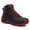 Bota Coturno Cano Médio Couro Legítimo Toronto Preto e vermelho Masculina Adventure Trilha Com C.A 