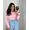 Blusa Ombro a Ombro Rosa Bebe Bourn